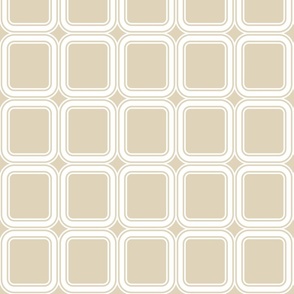 Vintage squares repeat cream Wallpaper