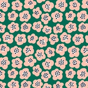 Blob Flowers - Small Scale - Ultramarine Green