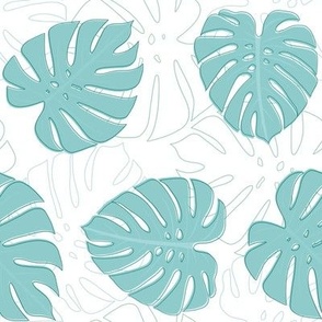 Endless Monstera-Turquoise