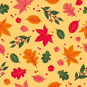 Autumn Leaves and Colors Pattern