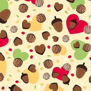 Chocolate Autumn Party Pattern