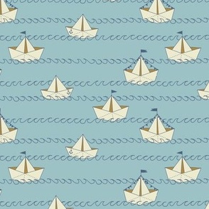 Paper boats light blue by DEINKI