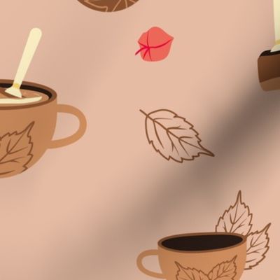 Hot Chocolate Cups and Chocolate Spoons Pattern