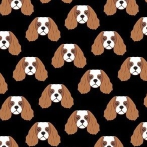 Tiny Cavalier King Dog Pattern - Blenheim - Black