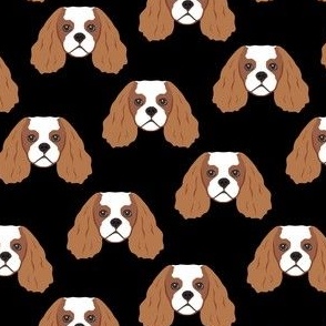 Small Cavalier King Dog Pattern - Blenheim - Black