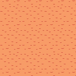 small - boho horizontal lines in coral on orange