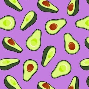 Avocados - avo on purple - food - LAD21