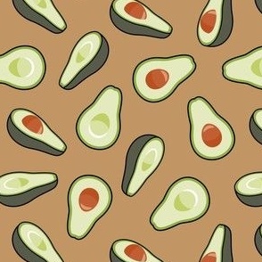 Avocados - avo on golden brown - food - LAD21