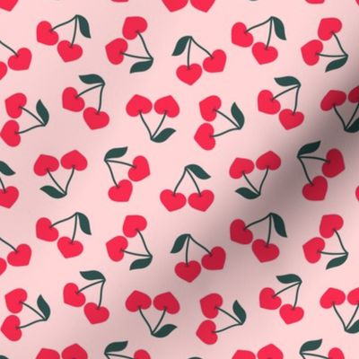 Heart Cherries - Valentine's Day Cherry  - red/pink - LAD21