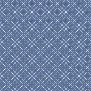 Bead Box: Denim Blue & White Beaded Argyle, Diamond Grid
