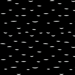 large - boho horizontal lines in white on black
