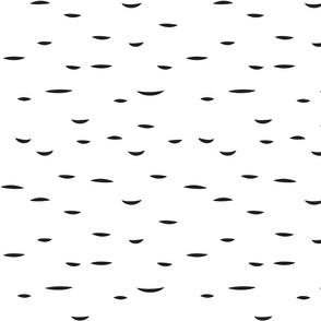large - boho horizontal lines in black on white