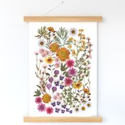 The Pressed Flower Garden Tea Towel and Wall Hanging