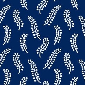 Freya Floral Fillers - Navy Small Scale