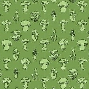 Shroom parade - green contrast
