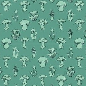 Shroom Parade - blue contrast