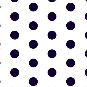 big polka navy on white