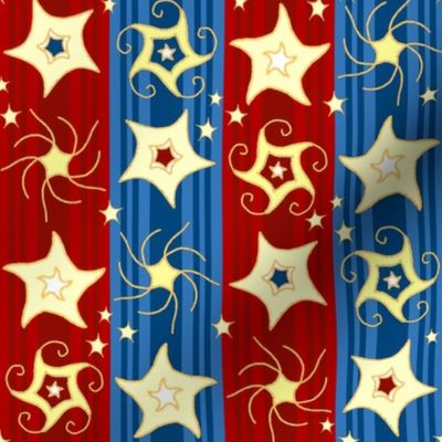 Embroidered_Swirling_and_Twirling_Stars_stripes_red blue2C