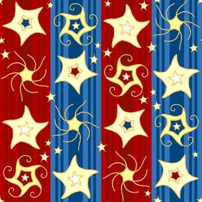 Embroidered_Swirling_and_Twirling_Stars_stripes_red blue2C