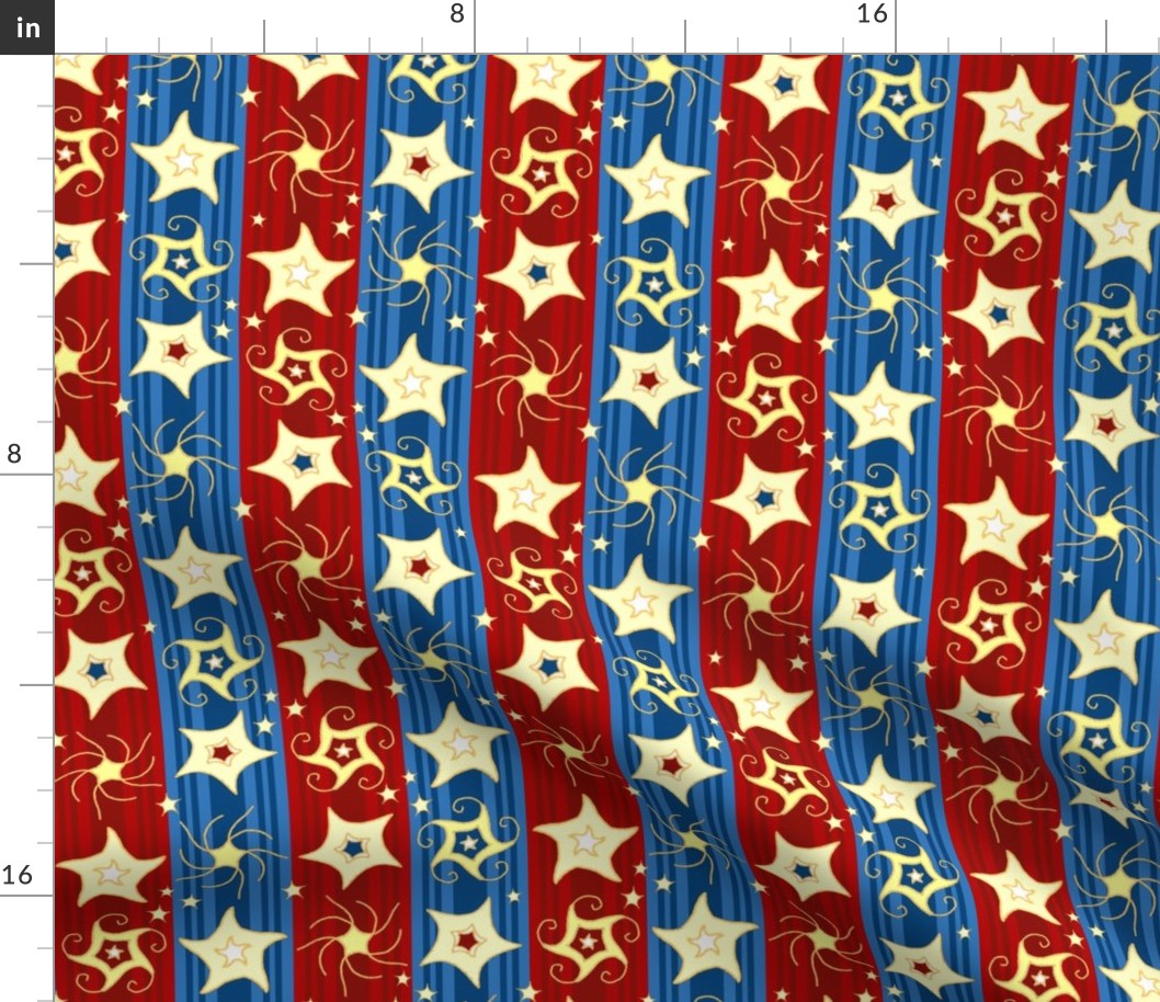 Embroidered_Swirling_and_Twirling_Stars_stripes_red blue2C