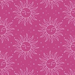 Sun Face on Dark Pink