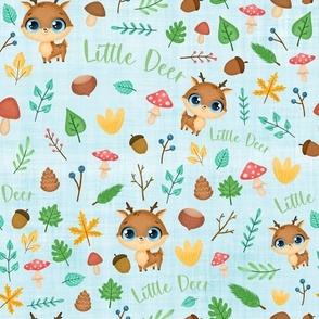 little deer blue linen