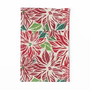 Poinsettia DIY Kitchen Tea Towel