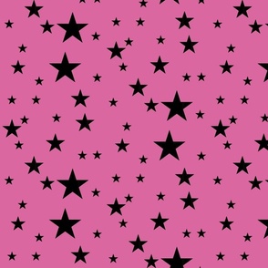 Black stars on pink