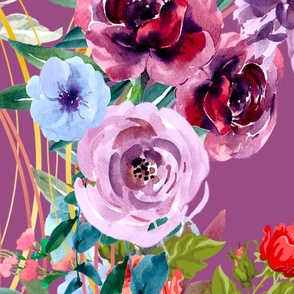 Vintage flowers ,roses,watercolour,floral , summer,spring pattern 