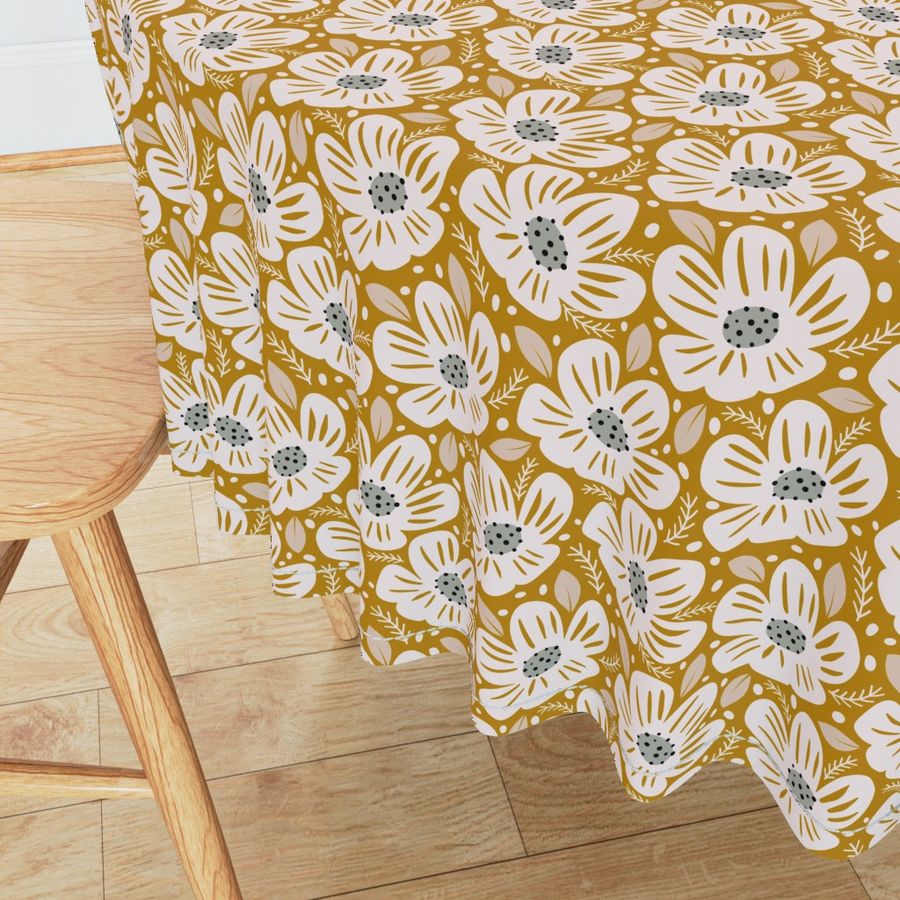 Small Juliana Floral in yellow mustard