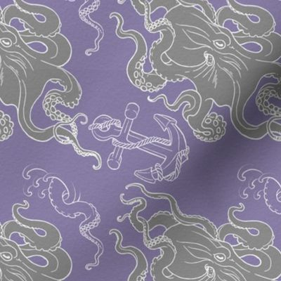 Octopus on purple.