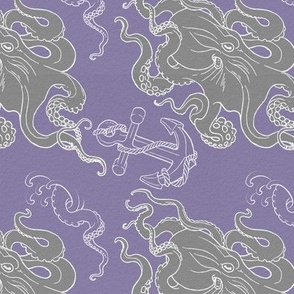 Octopus on purple.