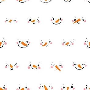 Cute snowman faces