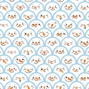 Cute snowman faces