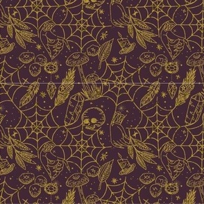 witchy pattern purple-