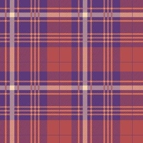 Fall Orange Purple and Beige Plaid