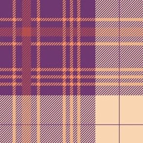 Orange Purple and Beige Plaid