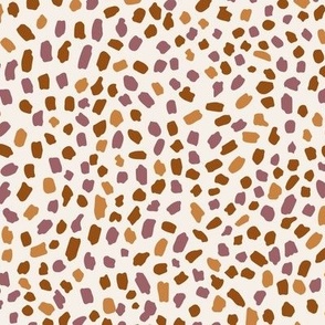 Small Terrazzo Confetti Mosaic Dots Beige Mustard Mauve