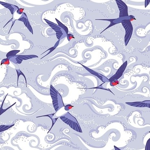 A Very Peri Flight of Swallows - large scale