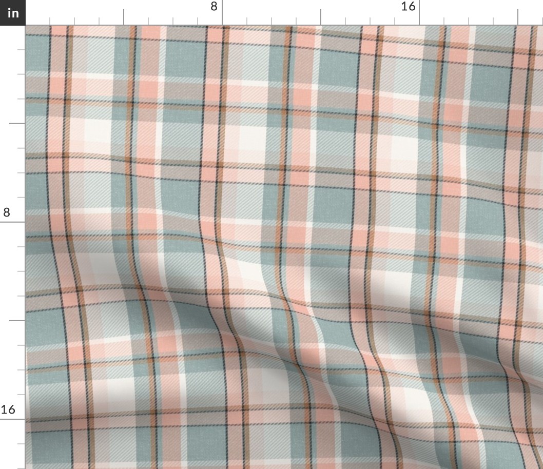 Weekender Plaid - Winter Prairie Blue Blush Regular Scale