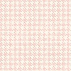 mini micro // Houndstooth in Light Pink and Cream
