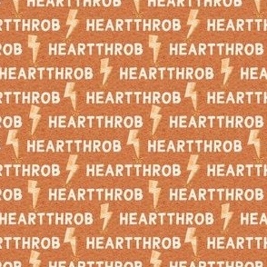 mini micro // Boys Valentines Day Heart Throb Text Lightning on Boho Brown