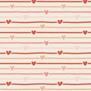 mini micro // Pink Valentines Day Heart Stripes