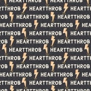 mini micro // Valentines Day Boys Heart Throb Text Lightning on Charcoal