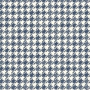 mini micro // Houndstooth in Dark Blue and Cream