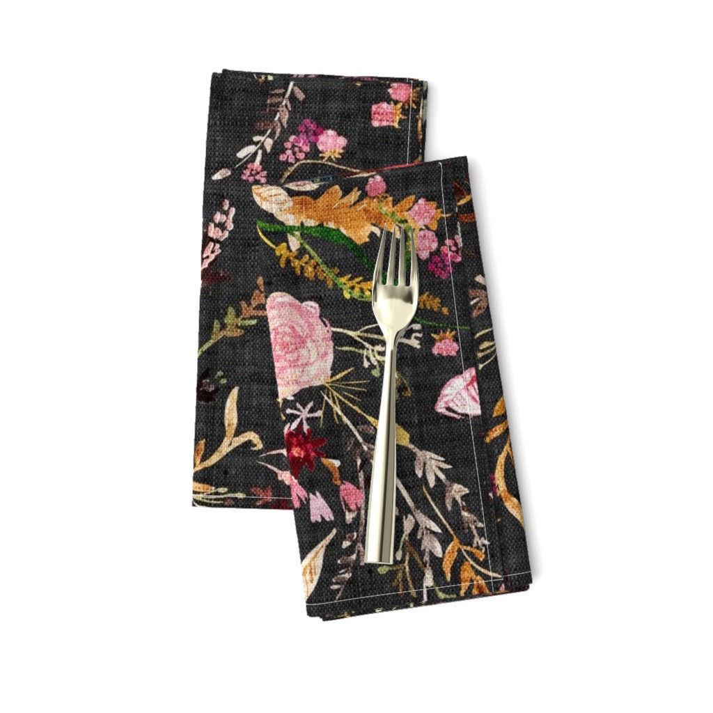 Autumn Fable Floral (charcoal) JUMBO 