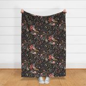 Autumn Fable Floral (charcoal) JUMBO 