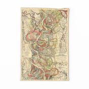 Mississippi River Meander #8 Tea Towel