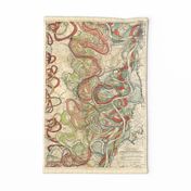 Mississippi River Meander #11 Tea Towel