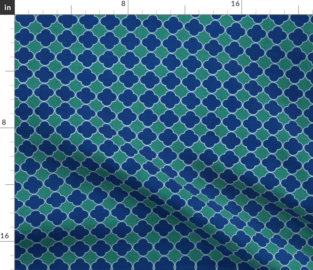 deep blue crested textile